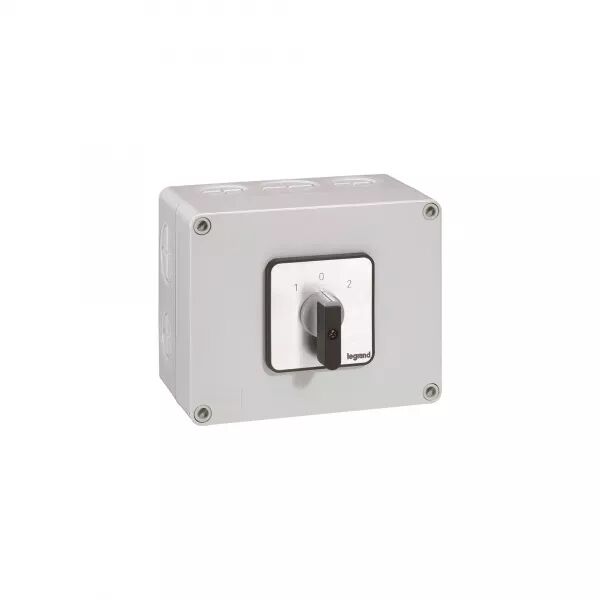 COMMUTATEUR � CAMES INVERSEUR - ARR�T 45� PR40 2P 4 CONTACTS - BO�TIER 135X70MM
