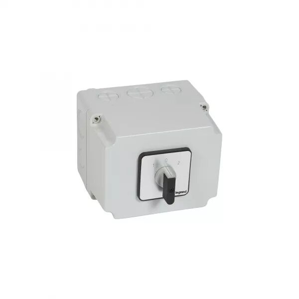 COMMUTATEUR � CAMES INVERSEUR - ARR�T 45� PR40 4P 8 CONTACTS - BO�TIER 135X70MM