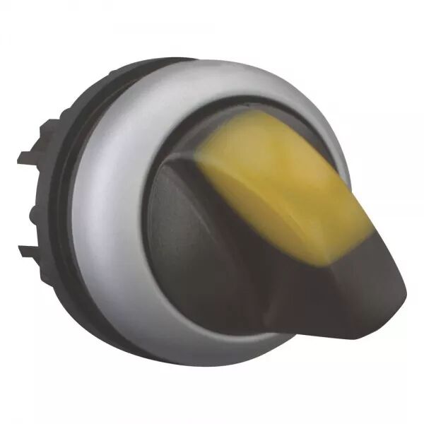 COMMUTATEUR ROTATIF, 2 POSITIONS, LUMINEUX, JAUNE