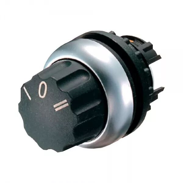 COMMUTATEUR ROTATIF, 3 POSITIONS, NOIR, � ACCROCHAGE, INSCRIPTION SP�CIALE