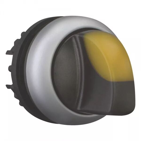 COMMUTATEUR ROTATIF LUMINEUX, 2 POSITIONS, JAUNE, � ACCROCHAGE