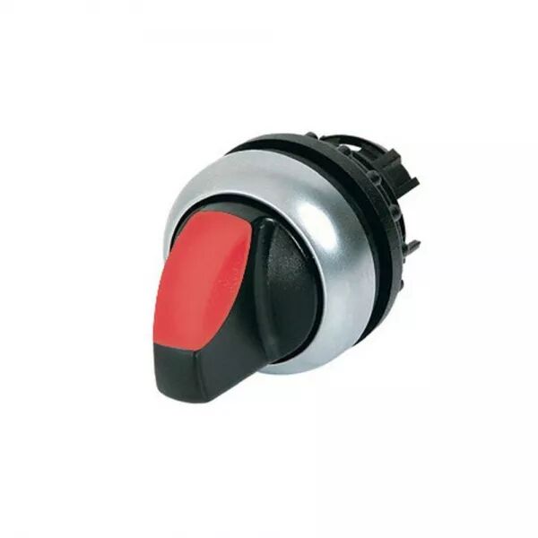 COMMUTATEUR ROTATIF LUMINEUX, 2 POSITIONS, ROUGE, � RAPPEL