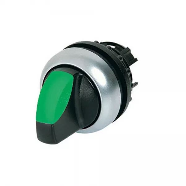 COMMUTATEUR ROTATIF LUMINEUX, 2 POSITIONS, VERT, � ACCROCHAGE