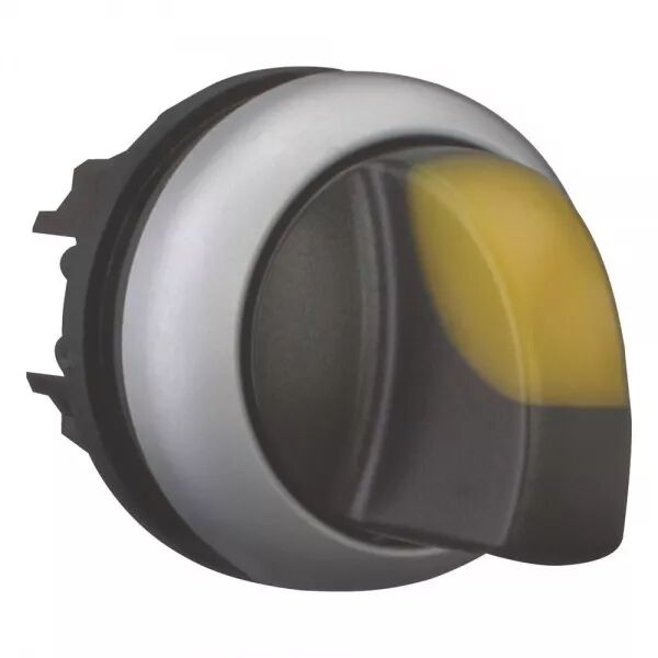 COMMUTATEUR ROTATIF LUMINEUX, 3 POSITIONS, JAUNE, � ACCROCHAGE