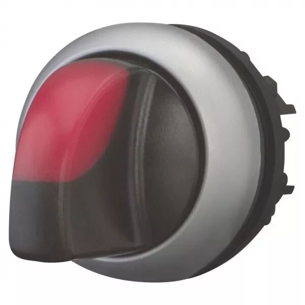 Commutateur rotatif lumineux, 3 positions, rouge, � rappel (216835)