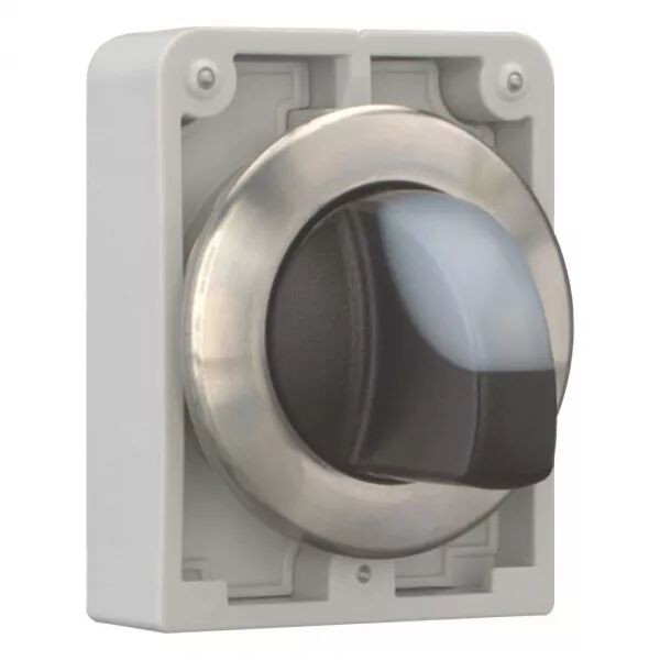 COMMUT.ROTAT.LUMIN.30MM AFFL.BLANC 3POS
