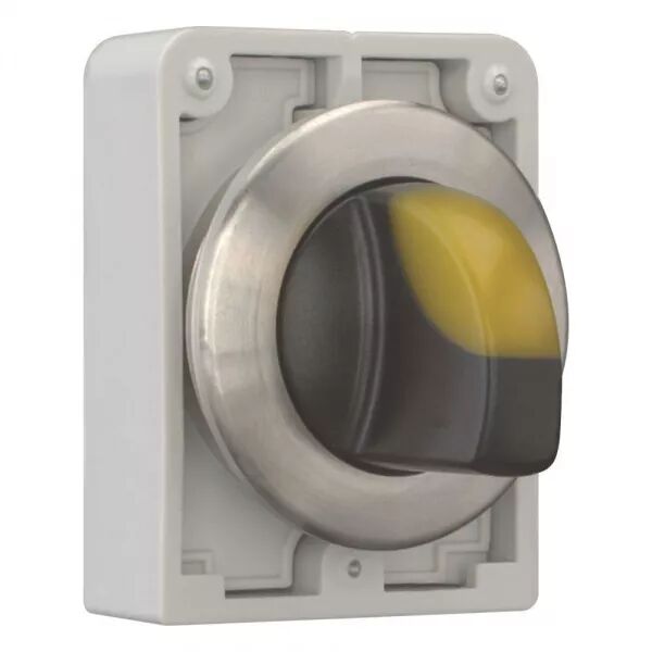 COMMUT.ROTAT.LUMIN.30MM AFFL.JAUNE 3POS