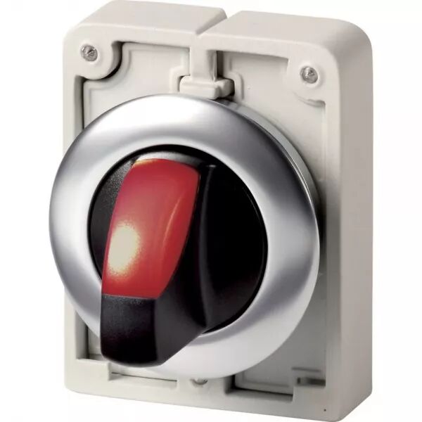 COMMUT.ROTAT.LUMIN.30MM AFFL.ROUGE 3POS