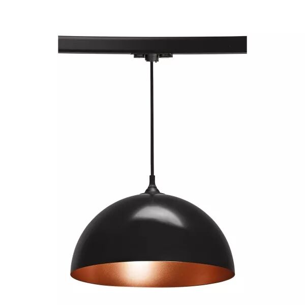COMO 023 - Suspension E27 60W, noir/cuivr�, lpe non incl., pour Rail 3 allumages (4218)