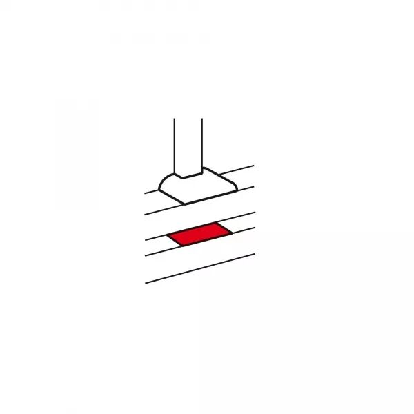 COMPL�MENT DE D�RIVATION PLANE BLANC POUR GOULOTTES DLP MONOBLOC PROFONDEUR 50MM