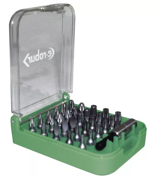 COMPOSITION DE 30 EMBOUTS DE 25 MM ASSORTIS PLATS, PZ, PH, HEX, TORX, PORTE EMB.