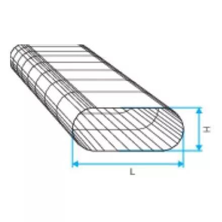 CONDUIT SPIRAL�S RIGIDE OBLONG GALVANIS� CSRO DE 3M�TRES - L515 X H215