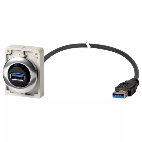 Connec.femelle USB 30mm affl.c�ble 60cm (187084)