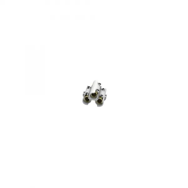 CONNECTEUR ALUMINIUM �TAM� ISOL� CYLINDRIQUE, 3 P�LES, 1,5 - 10 MM�