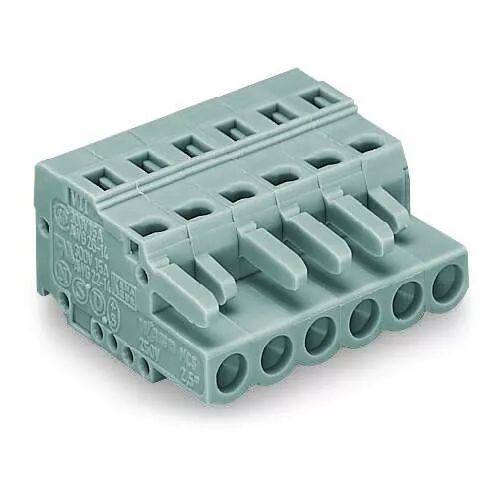 Connecteur femelle avec plaque d\'extr�mit� et connexion cage clamp (231-120/102-000)