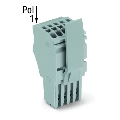 Connecteur femelle pour 1 conducteur gris (2020-103/122-000)