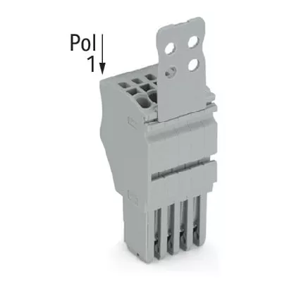 Connecteur femelle pour 1 conducteur gris (2020-103/132-000)