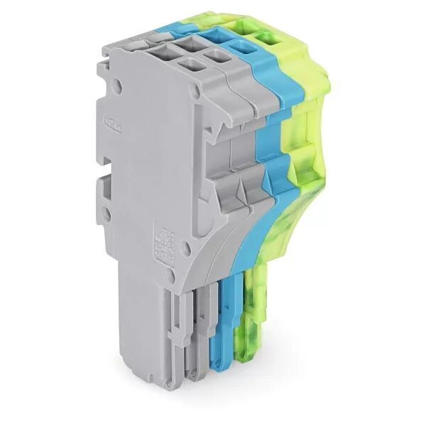 Connecteur femelle pour 1 conducteur gris/bleu/ja-ve (2020-104/000-038)