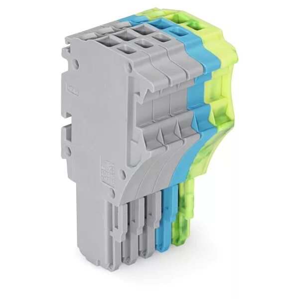 Connecteur femelle pour 1 conducteur gris/bleu/ja-ve (2020-105/000-038)
