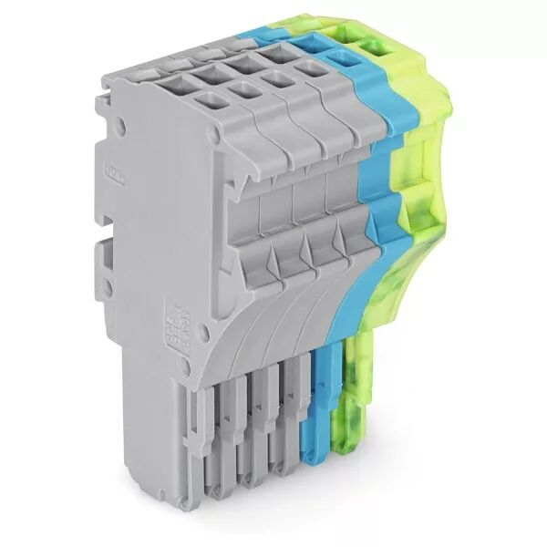 Connecteur femelle pour 1 conducteur gris/bleu/ja-ve (2020-106/000-038)