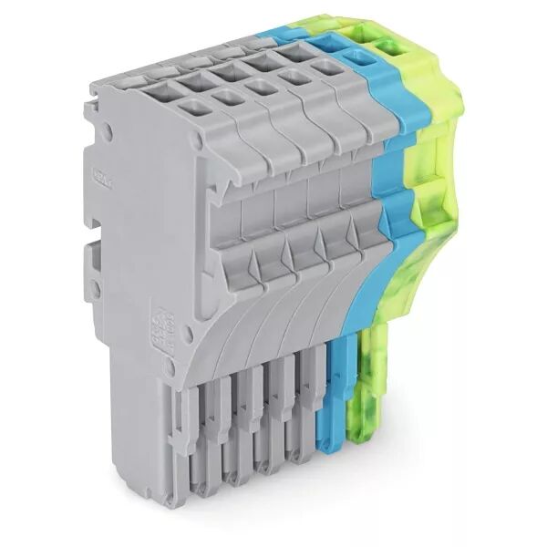 Connecteur femelle pour 1 conducteur gris/bleu/ja-ve (2020-107/000-038)