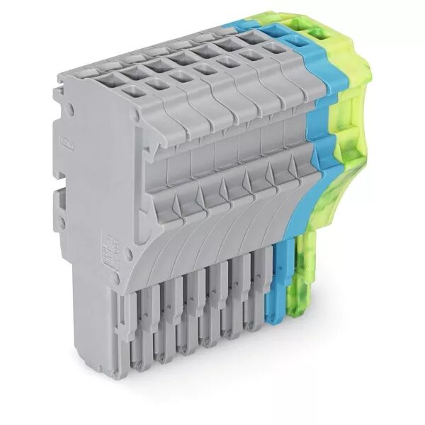 Connecteur femelle pour 1 conducteur gris/bleu/ja-ve (2020-109/000-038)