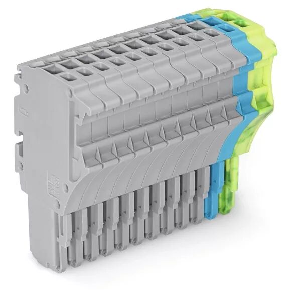 Connecteur femelle pour 1 conducteur gris/bleu/ja-ve (2020-112/000-038)