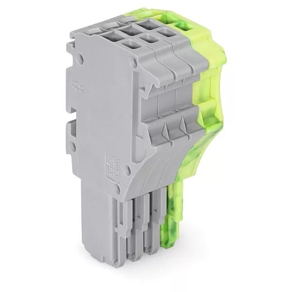 Connecteur femelle pour 1 conducteur gris/ja-ve (2020-104/000-036)