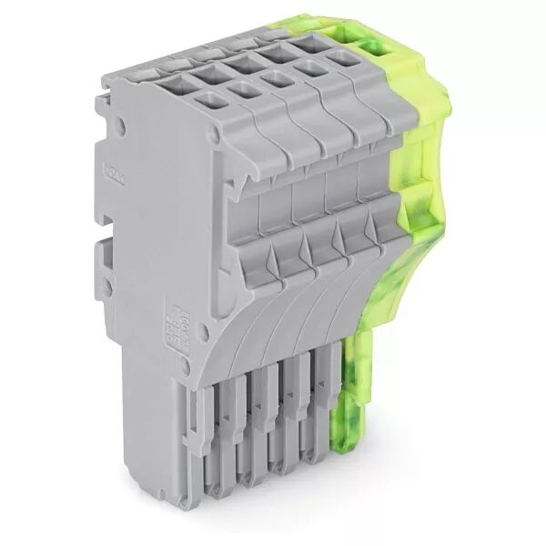 Connecteur femelle pour 1 conducteur gris/ja-ve (2020-106/000-036)