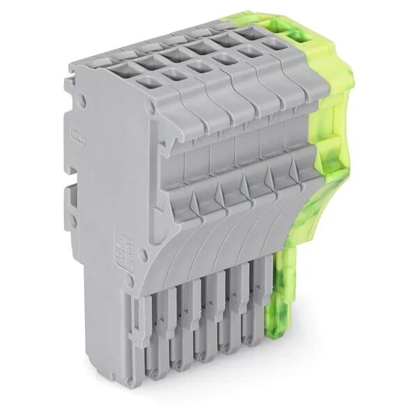 Connecteur femelle pour 1 conducteur gris/ja-ve (2020-107/000-036)