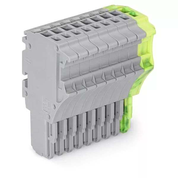 Connecteur femelle pour 1 conducteur gris/ja-ve (2020-109/000-036)