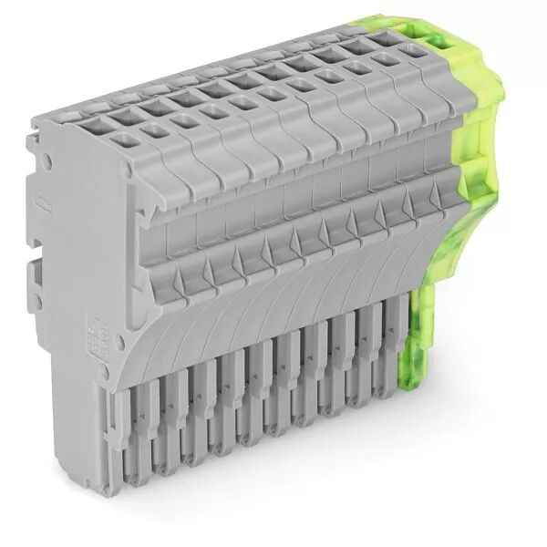 Connecteur femelle pour 1 conducteur gris/ja-ve (2020-112/000-036)