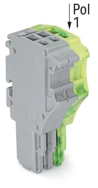 CONNECTEUR FEMELLE POUR 1 CONDUCTEUR GRIS/JA-VE