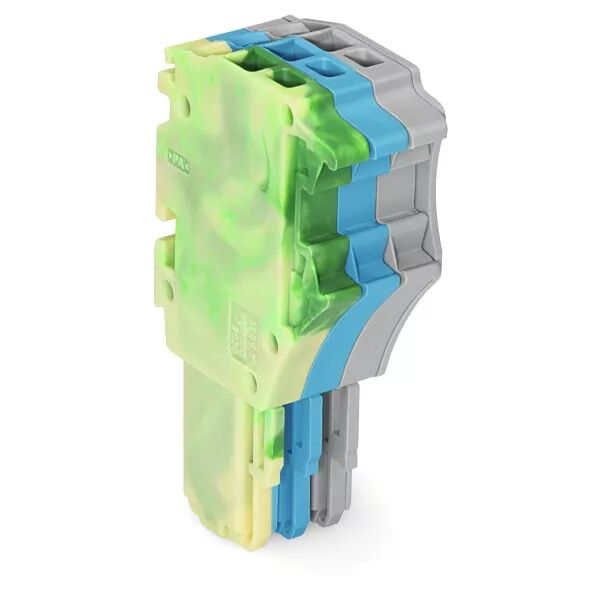 Connecteur femelle pour 1 conducteur ja-ve./bleu/gris (2020-103/000-039)