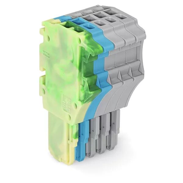 Connecteur femelle pour 1 conducteur ja-ve./bleu/gris (2020-105/000-039)