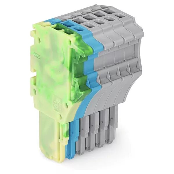 Connecteur femelle pour 1 conducteur ja-ve./bleu/gris (2020-106/000-039)