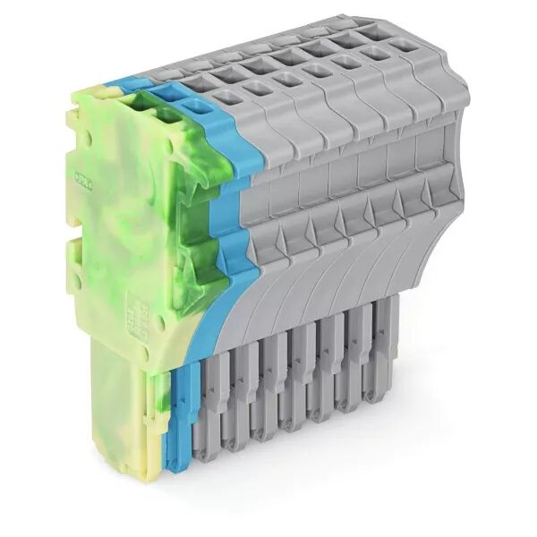 Connecteur femelle pour 1 conducteur ja-ve./bleu/gris (2020-109/000-039)
