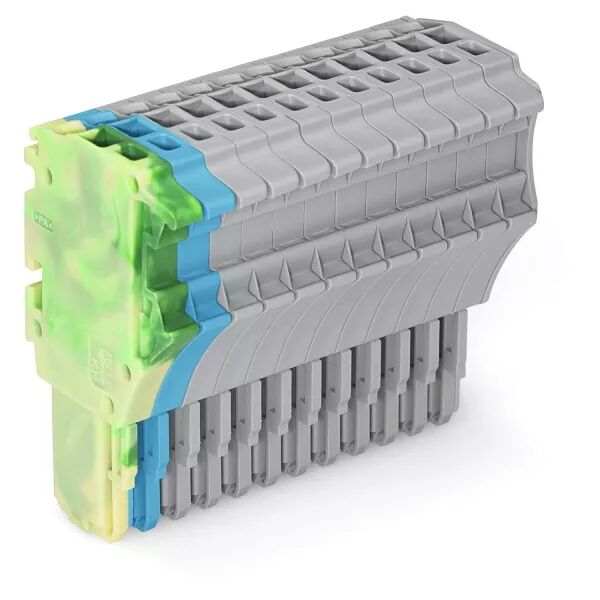 Connecteur femelle pour 1 conducteur ja-ve./bleu/gris (2020-112/000-039)