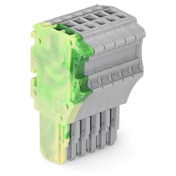 Connecteur femelle pour 1 conducteur ja-ve/gris (2020-106/000-037)