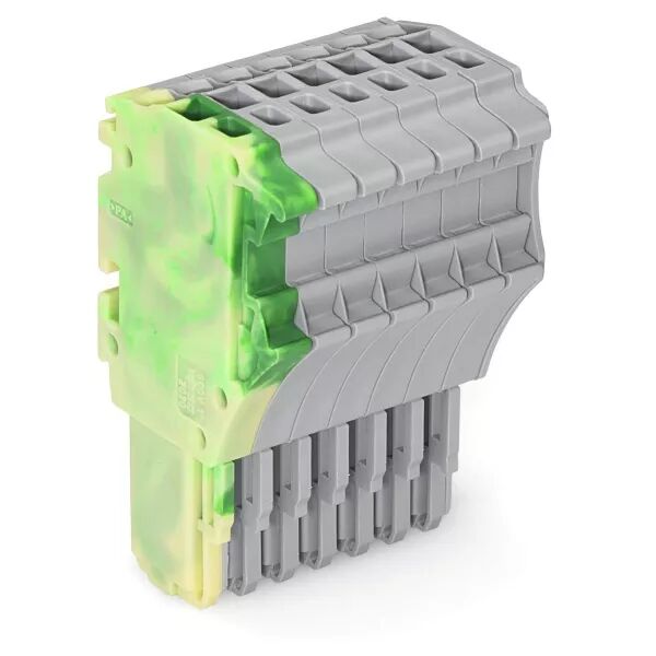 Connecteur femelle pour 1 conducteur ja-ve/gris (2020-107/000-037)
