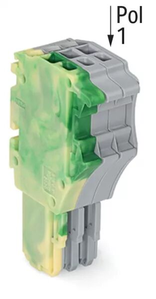 CONNECTEUR FEMELLE POUR 1 CONDUCTEUR JA-VE/GRIS