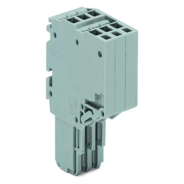 Connecteur femelle pour 2 conducteur gris (2020-203)