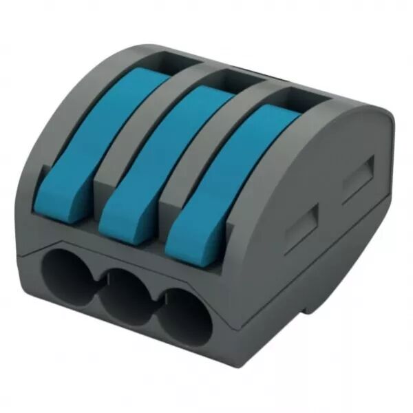 Connecteur rapide � levier, 32 A, 3 bornes, 0,2 - 4 mm�. 5 pi�ces (233122)