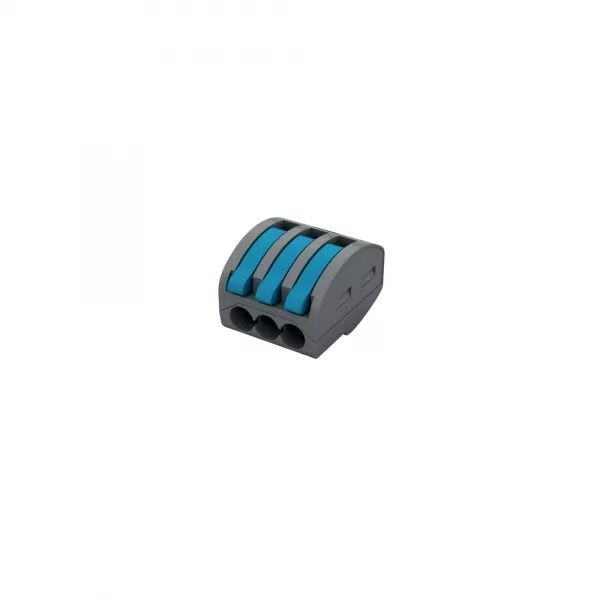 CONNECTEUR RAPIDE � LEVIER, 32 A, 3 BORNES, 0,2 - 4 MM�. 5 PI�CES