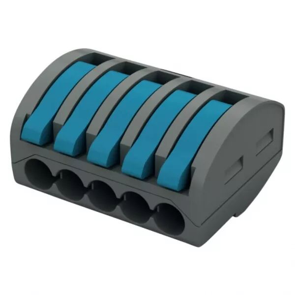 Connecteur rapide � levier, 32 A, 5 bornes, 0,2 - 4 mm�. 5 pi�ces (233124)