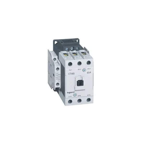 CONTACTEUR DE PUISSANCE CTX� 65 - 3P - 65A - BORNES � CAGE - 2NO+2NF - 48V=