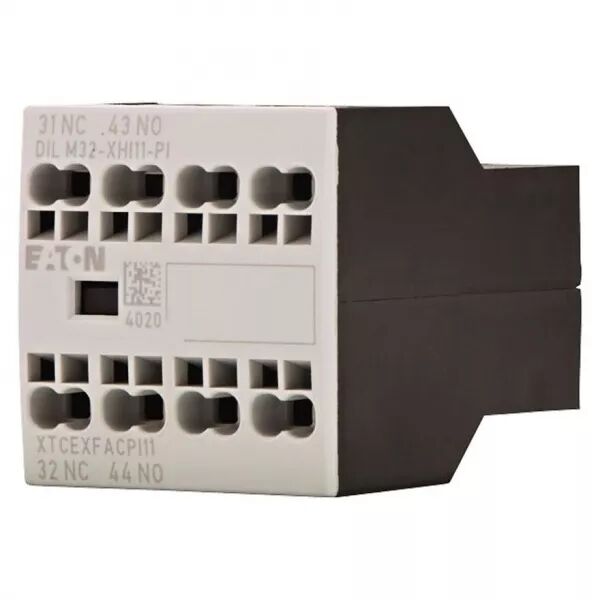 Contacts auxiliaires, 2 p�les, Ith= 16 A, 1 F, 1 O, Bornes Push-In, DILM7-DILM38 (199309)