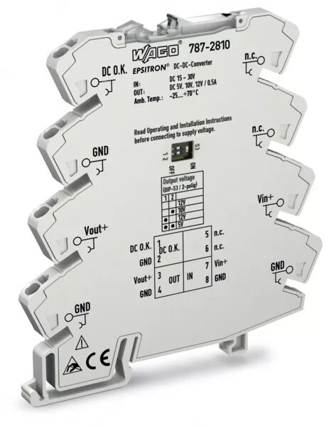 CONVERTISSEUR DC-DC 6MM ENTREE 24 V- SORTIE 5-10-12 V 0,5 A