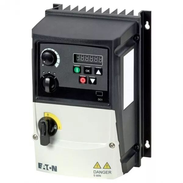 Convertisseur de fr�quence, 115 V AC, mono, 4.3 A, 0.75 kW, IP66, cmd sur app. (199396)