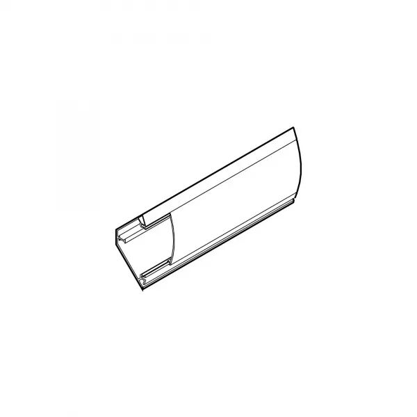 Corniche Keva 80mmx80mm-Fond+couvercle-1 compartiment-Longueur 2,40m-Blanc Artic